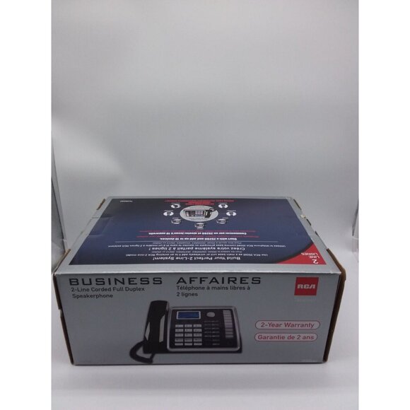 RCA Business Phone 2 Line Corded Full Duplex TC25260 Speakerphone Call Waiting - Picture 4 of 16